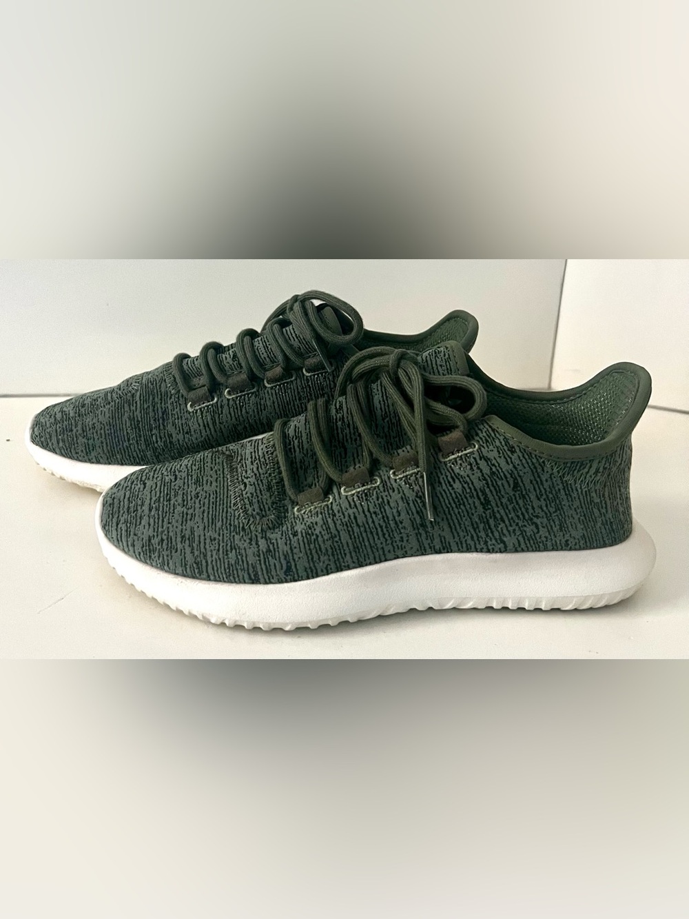 adidas Tubular Shadow Sargent Major Women’s 8 Green Knit Sneakers